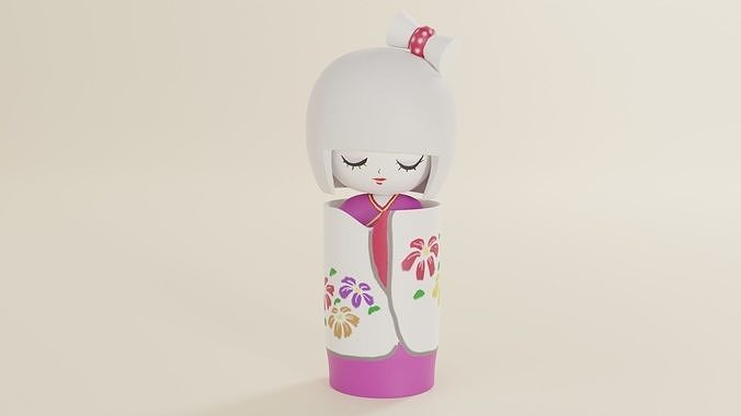 Japanese Kokeshi doll 3D model 3D model