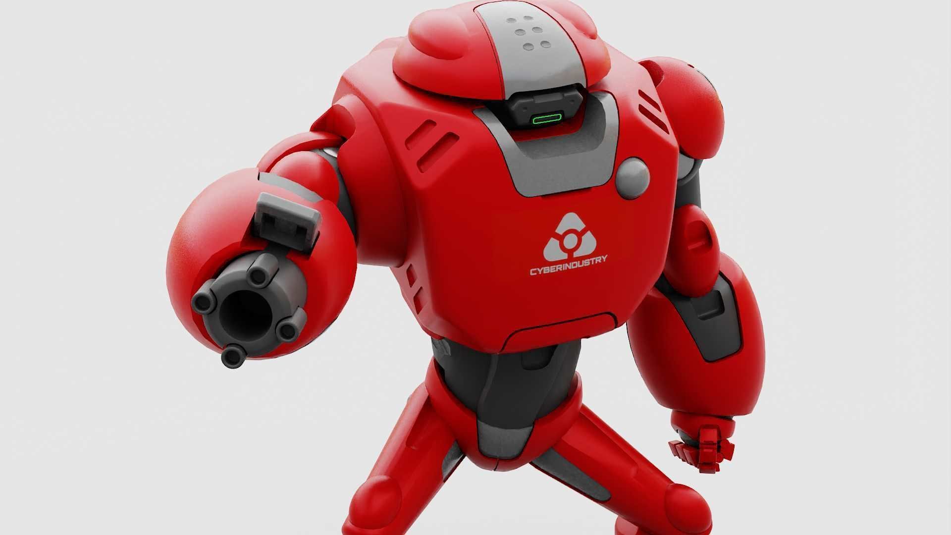 BATTLE DROID XZERON RIGGED 3D model_15