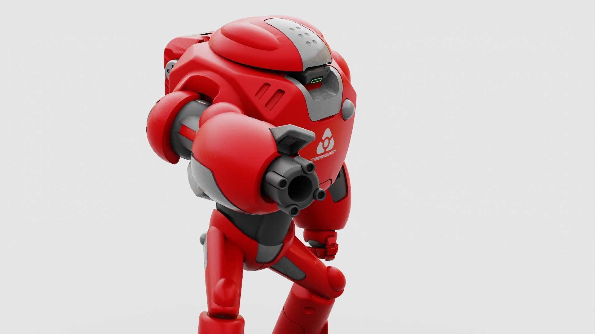 BATTLE DROID XZERON RIGGED 3D model_3