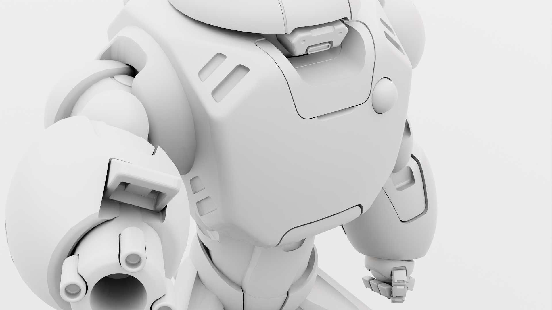 BATTLE DROID XZERON RIGGED 3D model_34