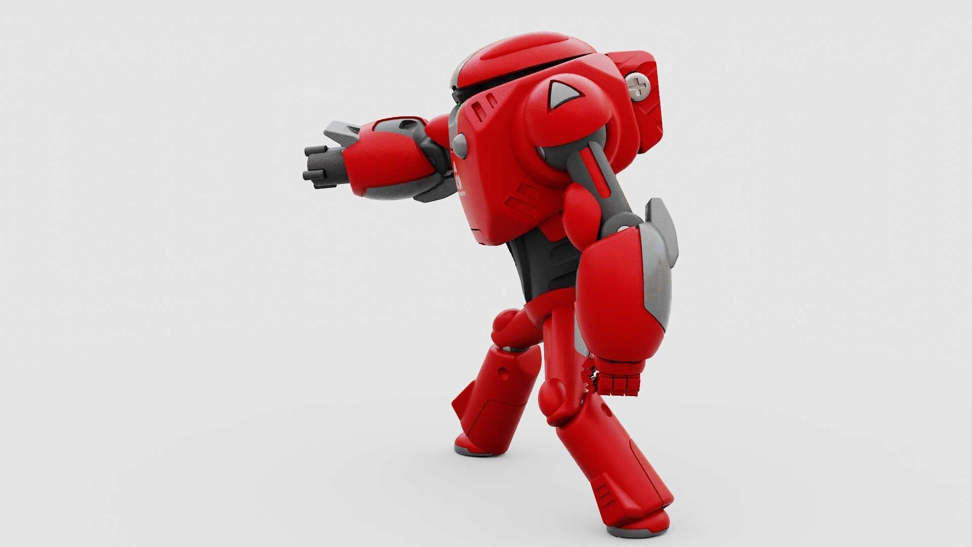 BATTLE DROID XZERON RIGGED 3D model_11