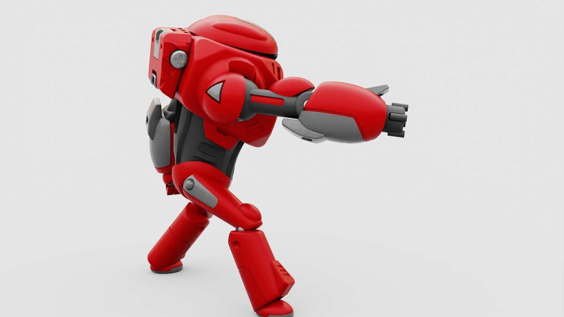 BATTLE DROID XZERON RIGGED 3D model_6