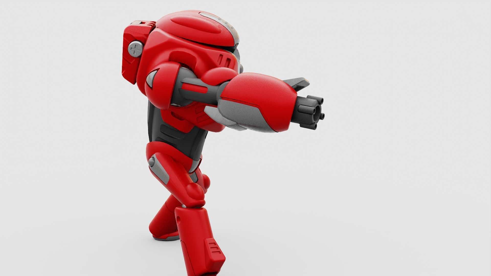 BATTLE DROID XZERON RIGGED 3D model_5