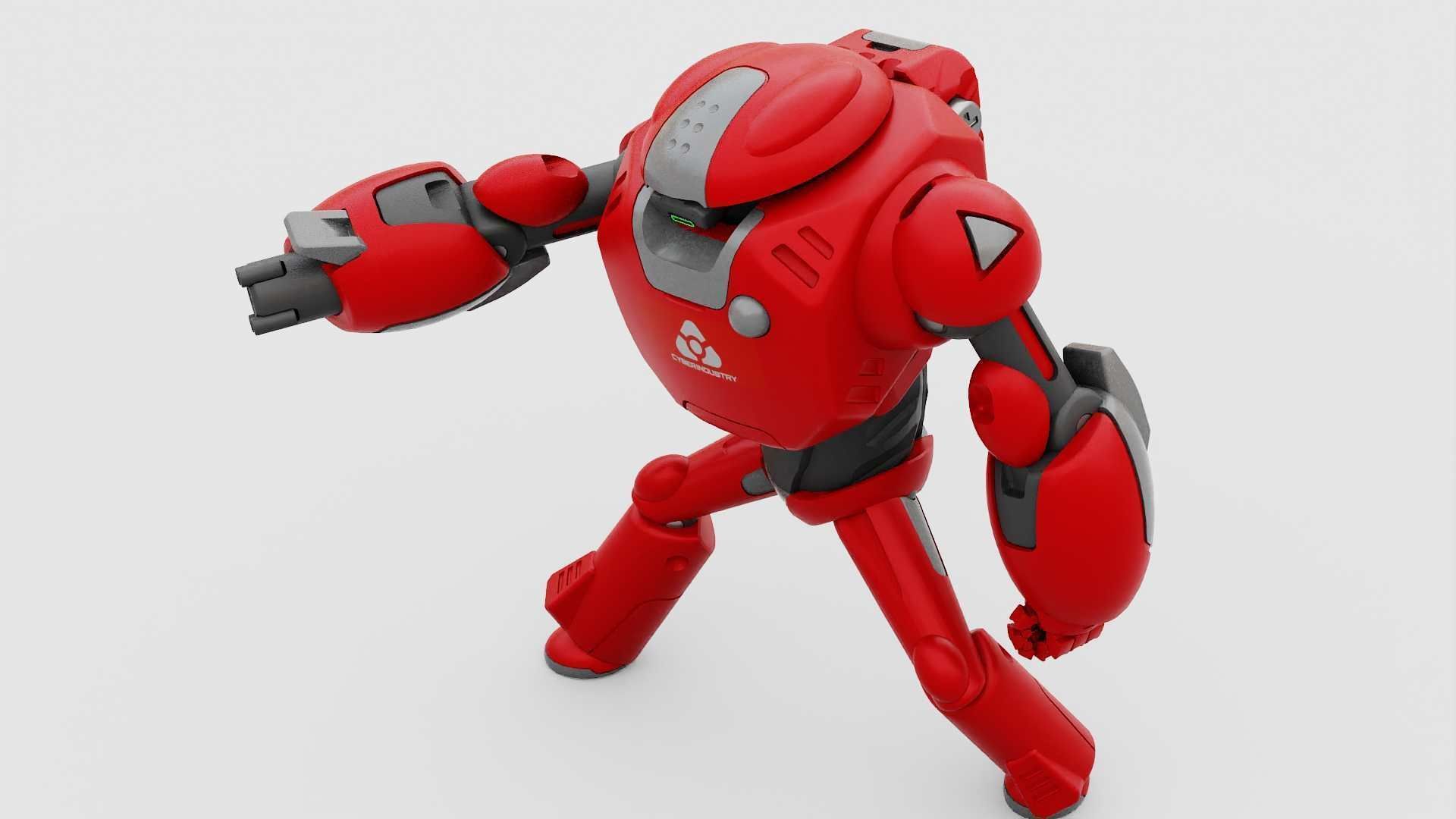 BATTLE DROID XZERON RIGGED 3D model_19