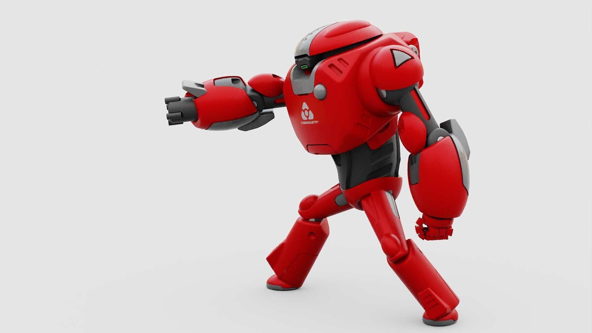 BATTLE DROID XZERON RIGGED 3D model_12