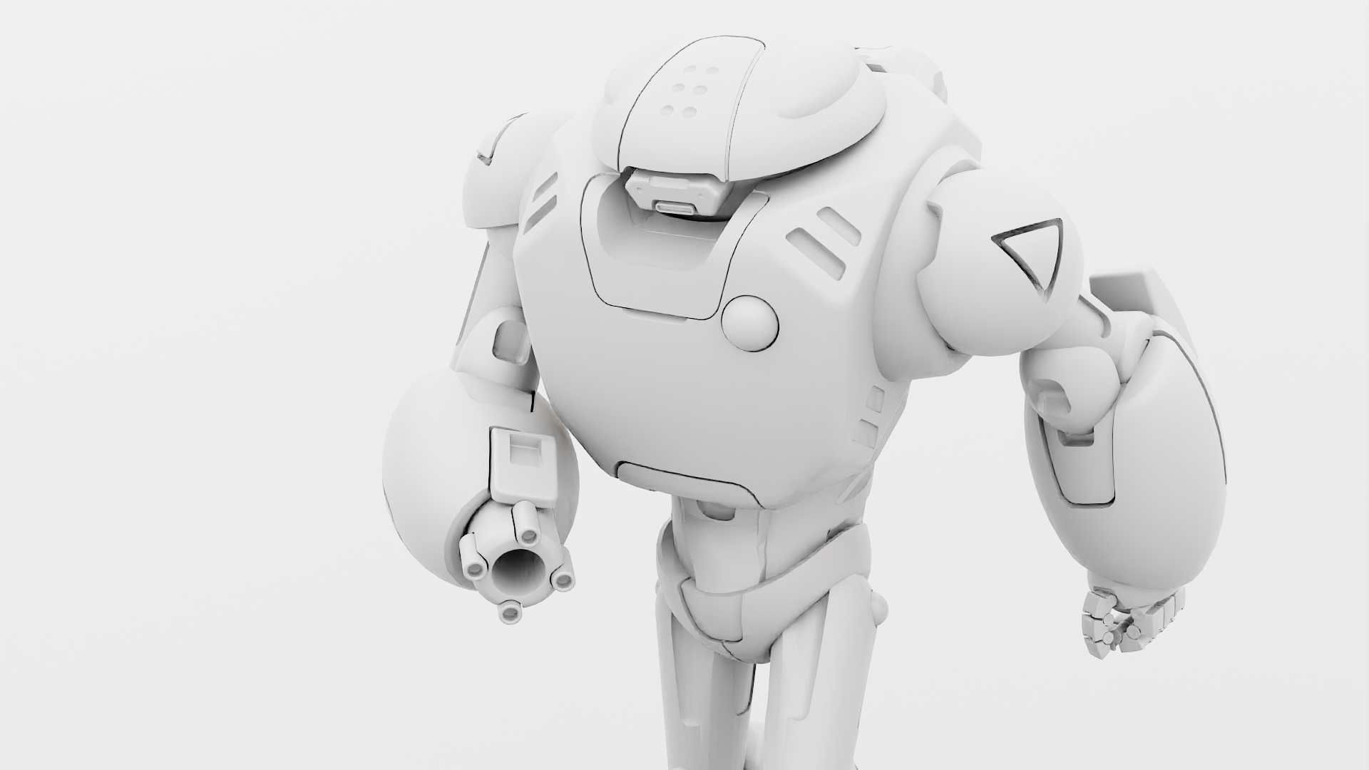 BATTLE DROID XZERON RIGGED 3D model_30