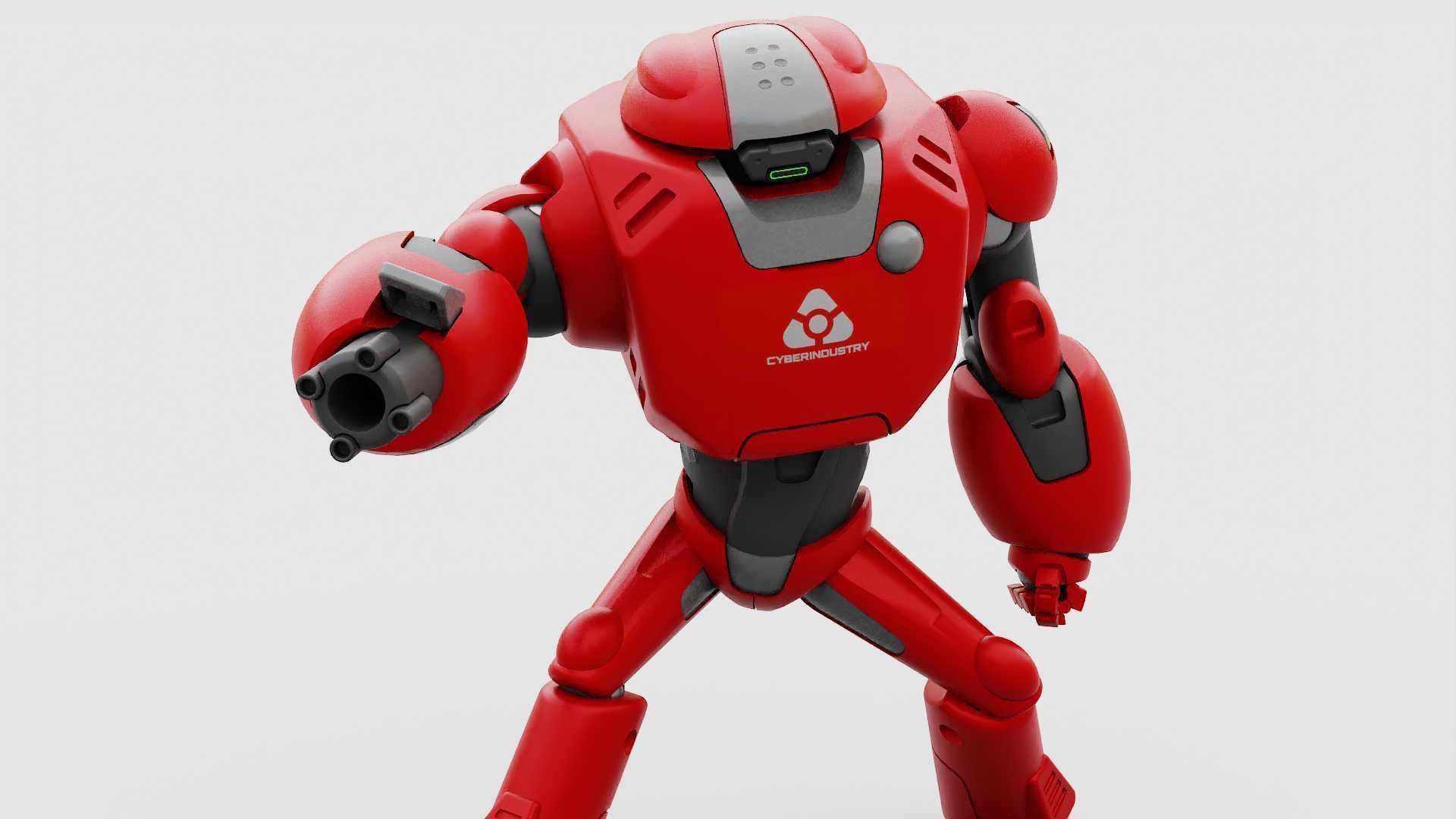 BATTLE DROID XZERON RIGGED 3D model_1