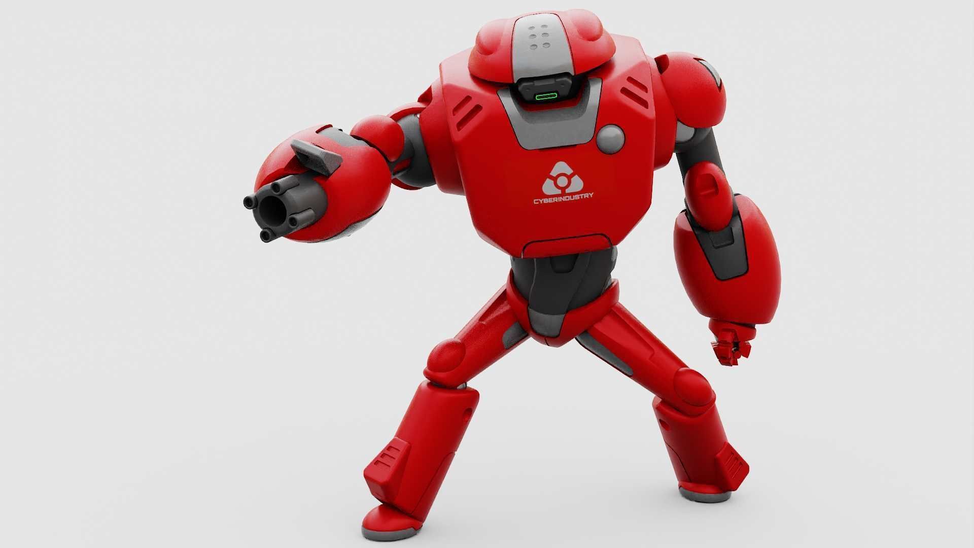 BATTLE DROID XZERON RIGGED 3D model_14