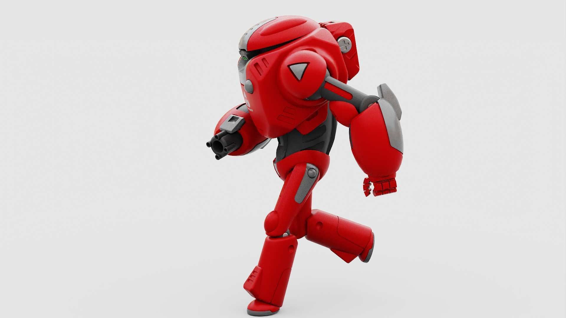 BATTLE DROID XZERON RIGGED 3D model_23