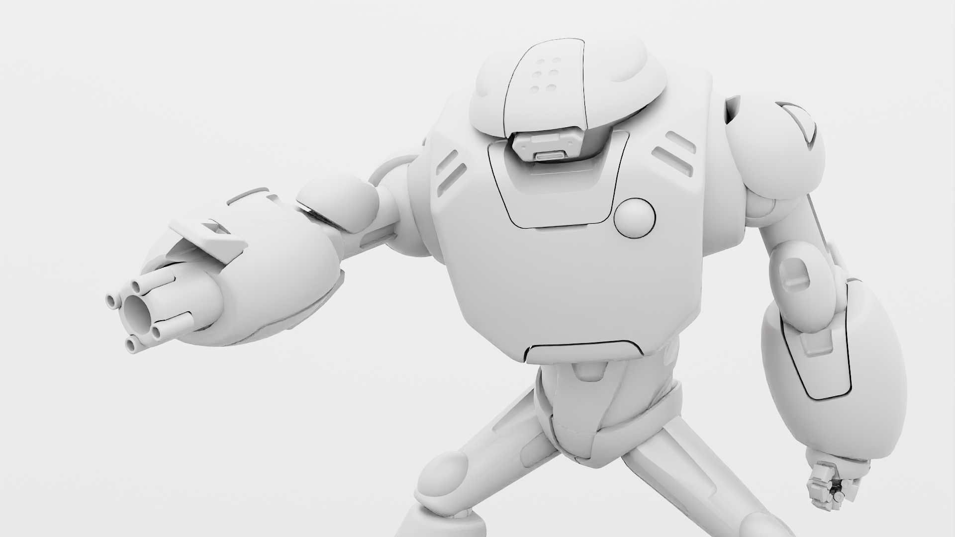 BATTLE DROID XZERON RIGGED 3D model_31