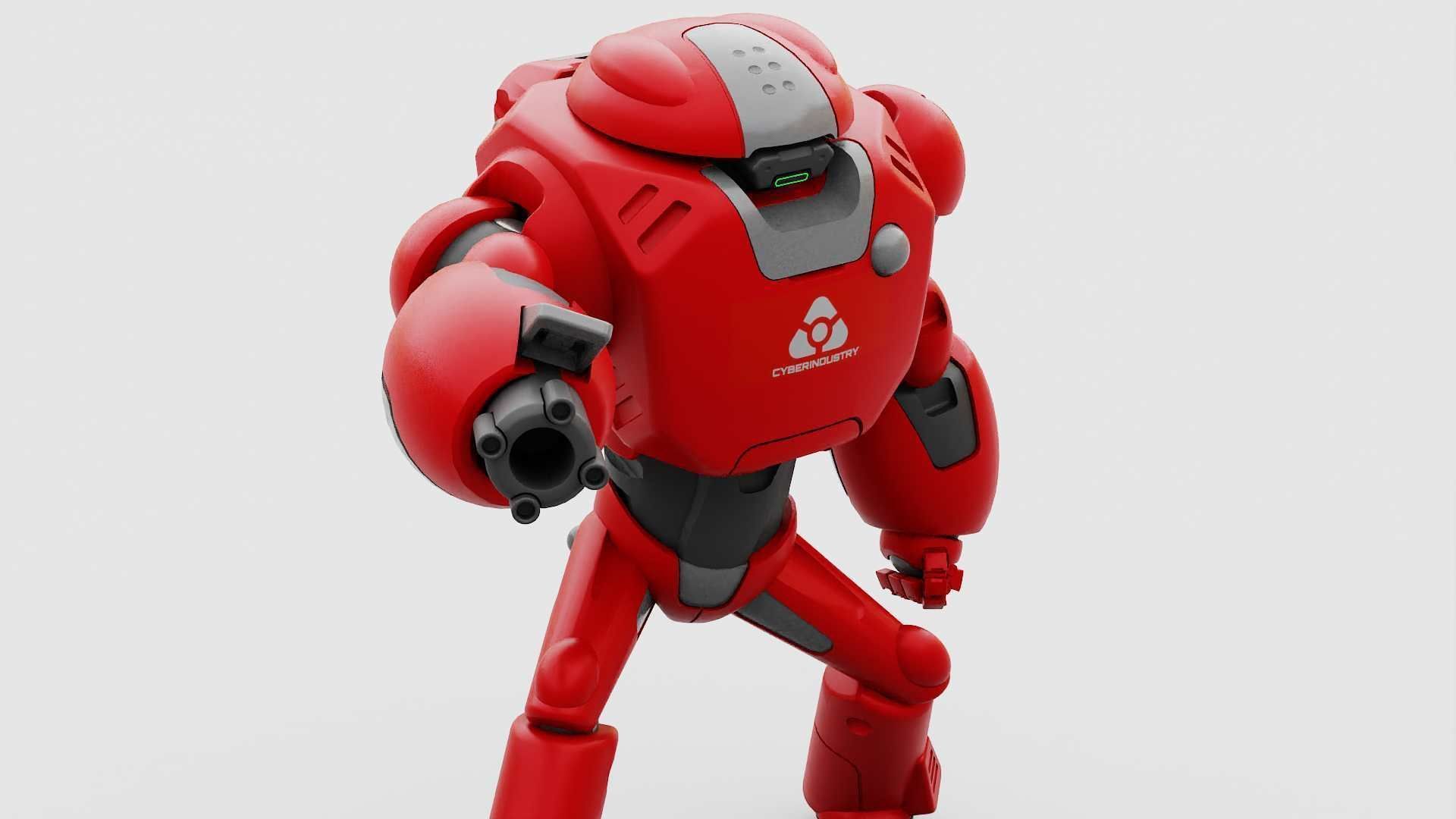 BATTLE DROID XZERON RIGGED 3D model_2