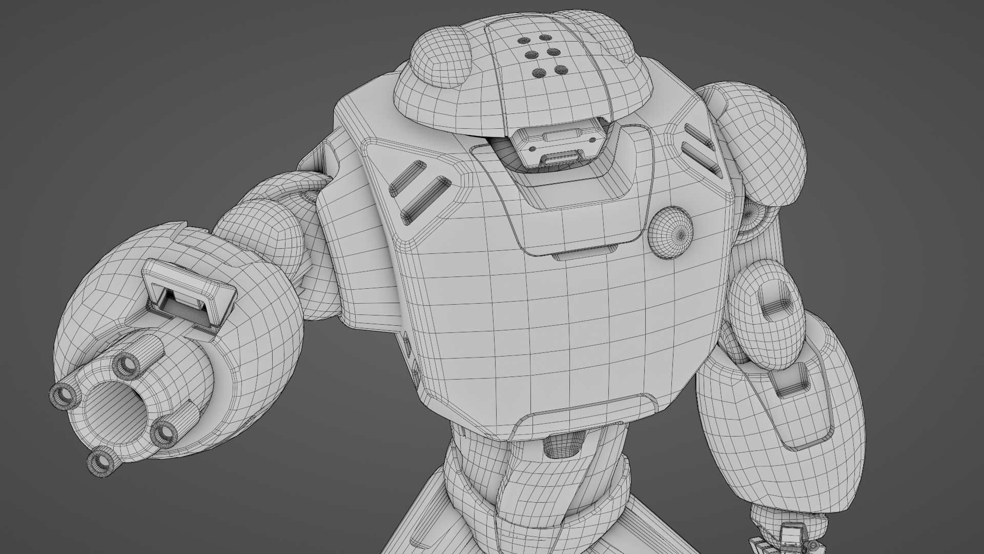 BATTLE DROID XZERON RIGGED 3D model_38