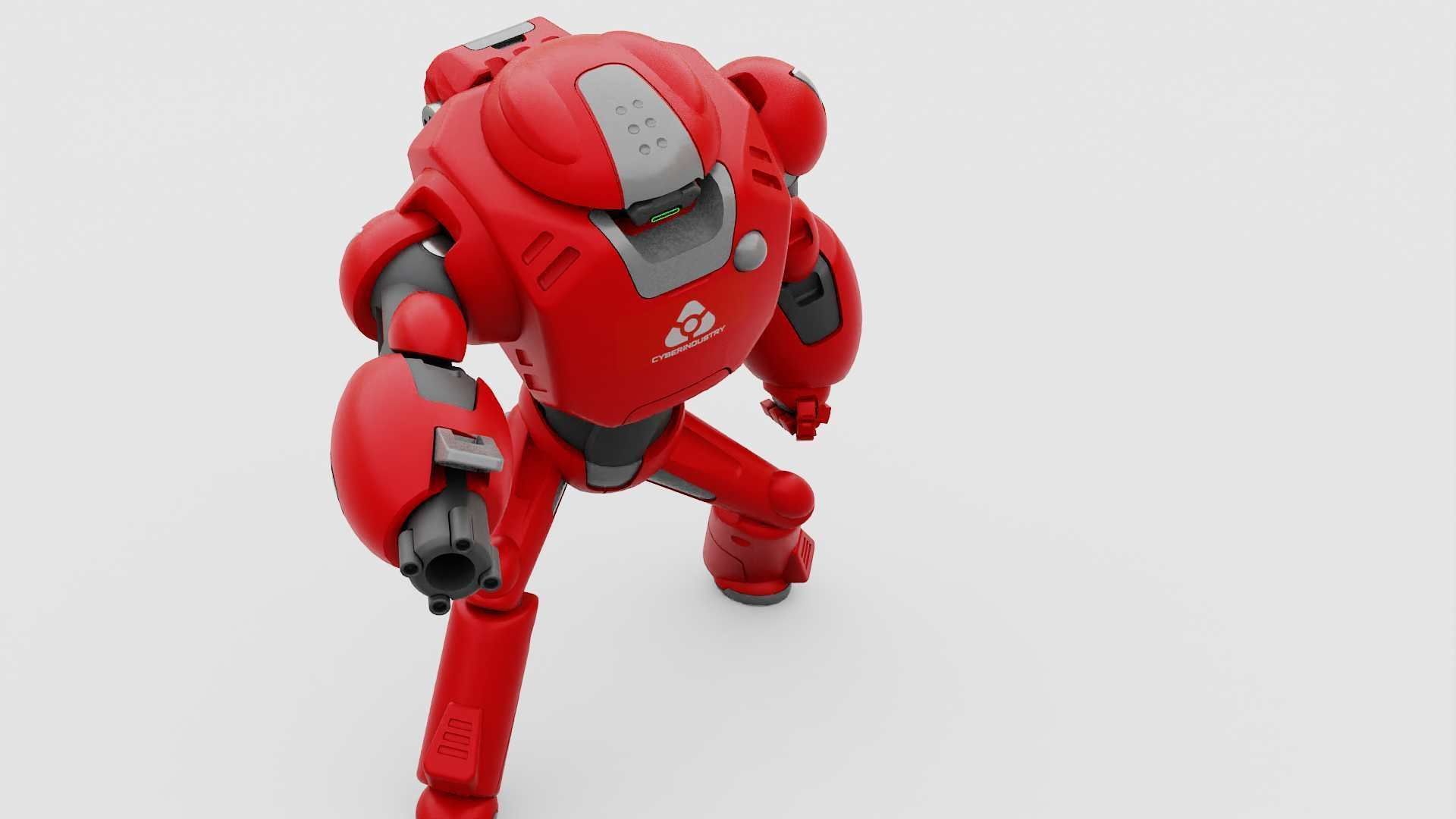 BATTLE DROID XZERON RIGGED 3D model_16