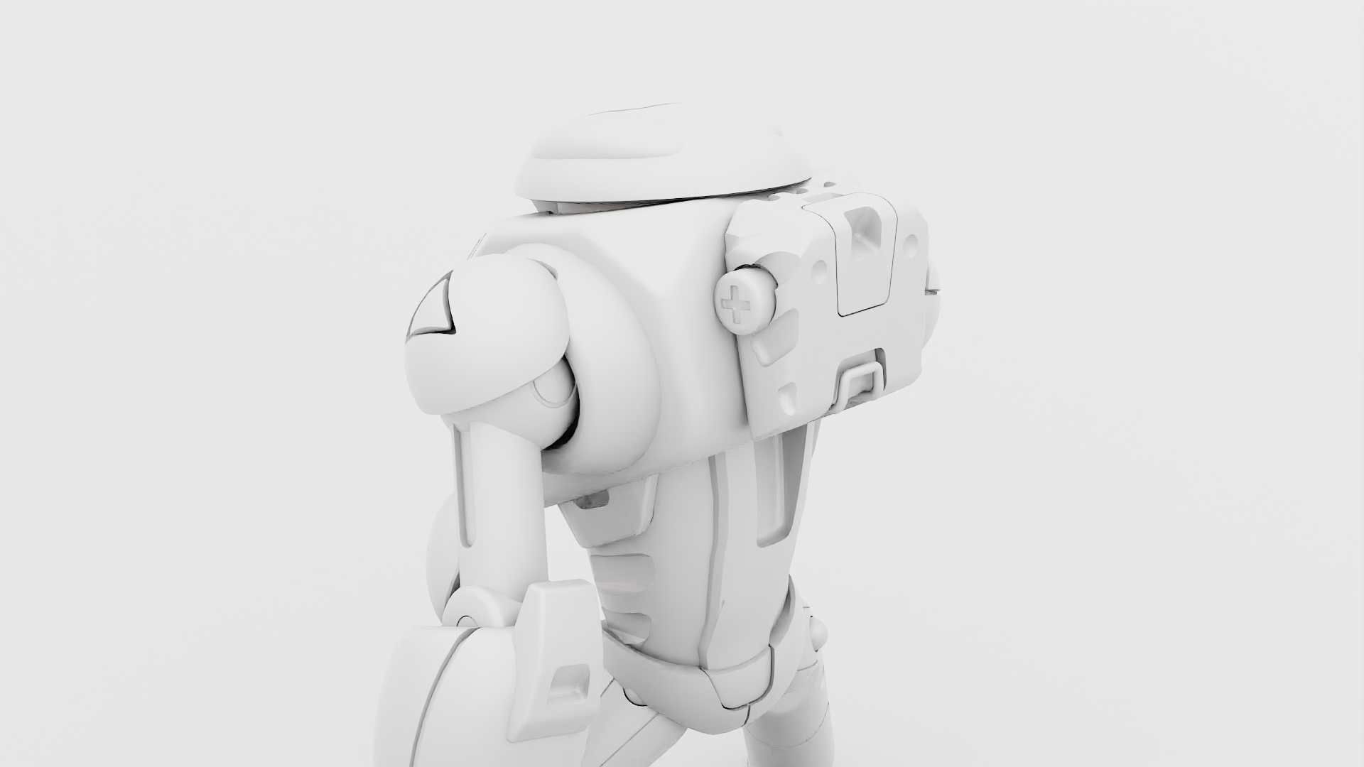 BATTLE DROID XZERON RIGGED 3D model_32