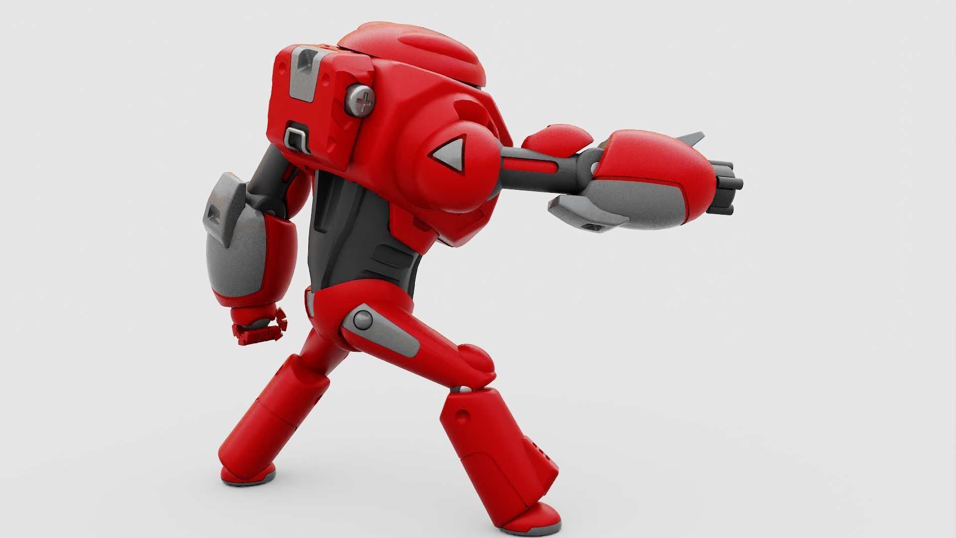 BATTLE DROID XZERON RIGGED 3D model_7