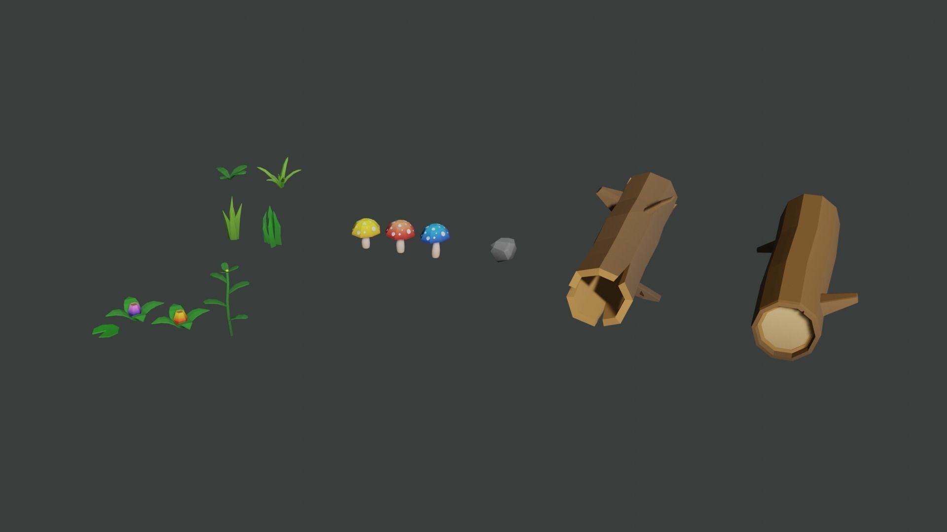 Low Poly Nature Assets Low-poly 3D model_1