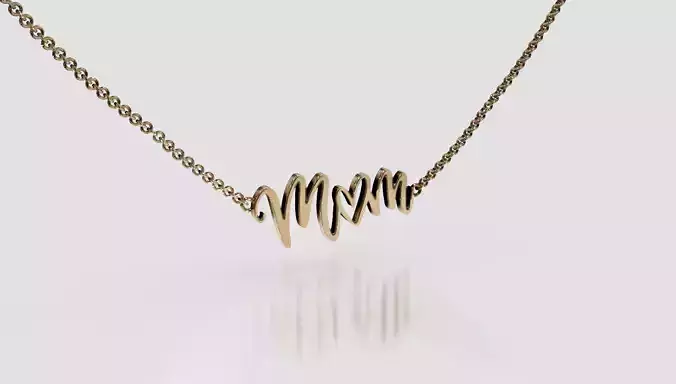 Mom pendant necklace