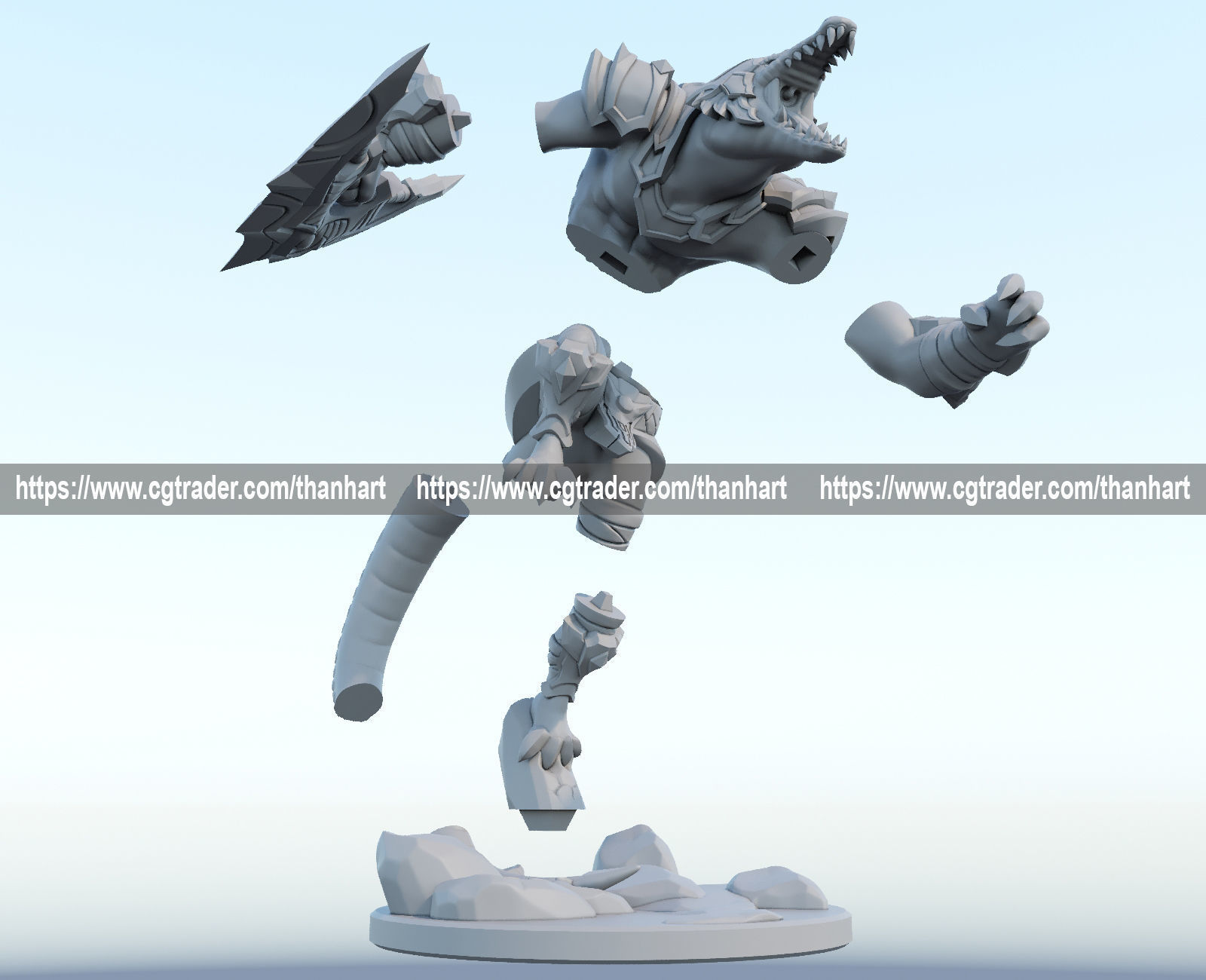 renekton 3D print model from League of Legends  3D print model_2