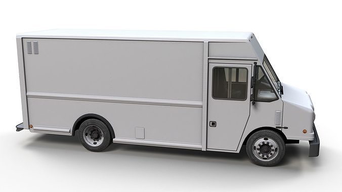 Freightliner MT45 step van Low-poly 3D model 4