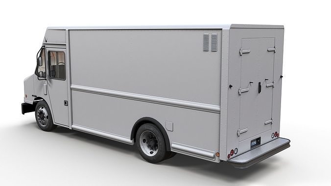 Freightliner MT45 step van Low-poly 3D model 5