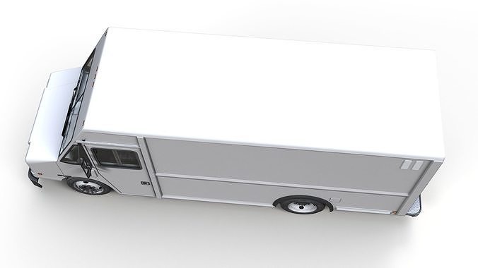 Freightliner MT45 step van Low-poly 3D model 6