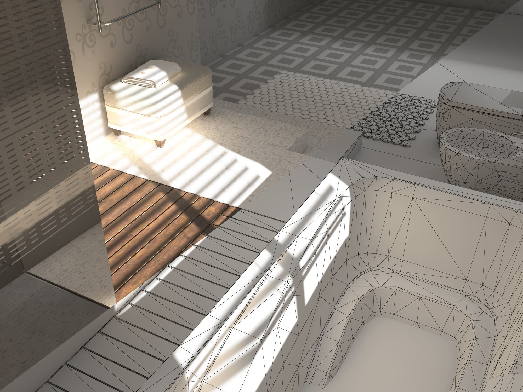 Bathroom 01 VR-ready Low-poly 3D model_5