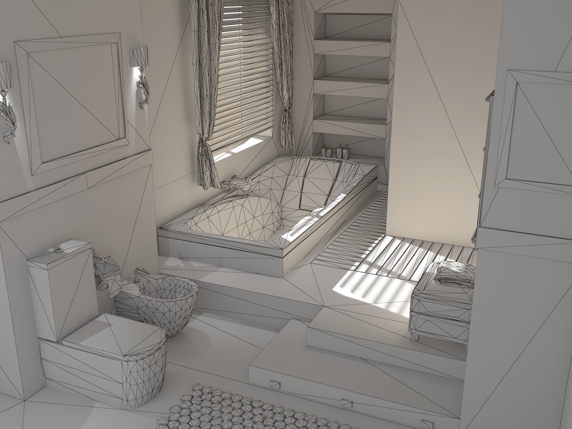 Bathroom 01 VR-ready Low-poly 3D model_13