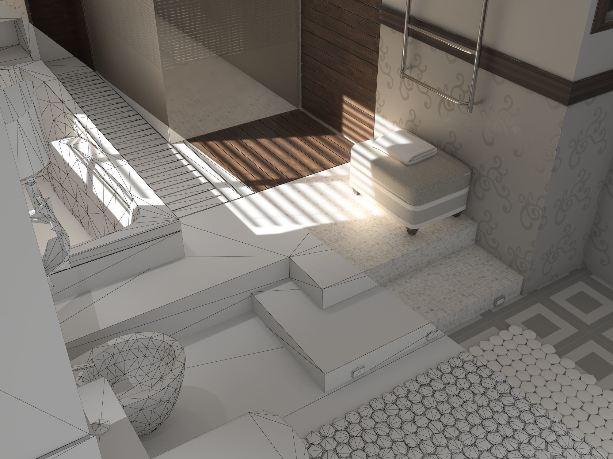 Bathroom 01 VR-ready Low-poly 3D model_2
