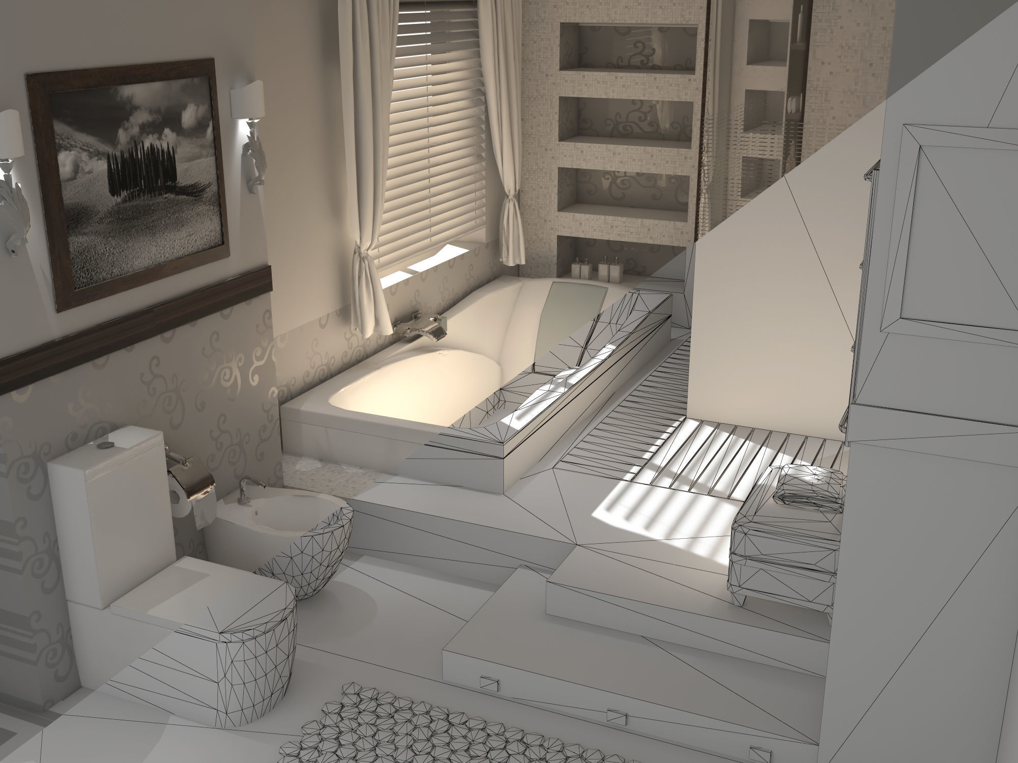 Bathroom 01 VR-ready Low-poly 3D model_1