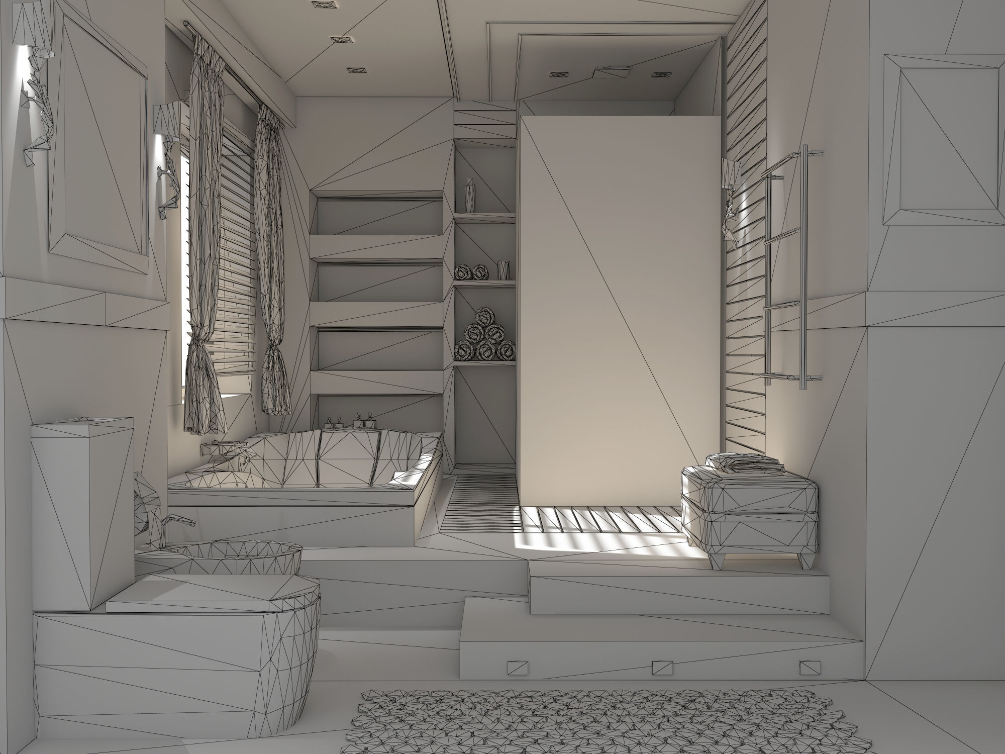 Bathroom 01 VR-ready Low-poly 3D model_12