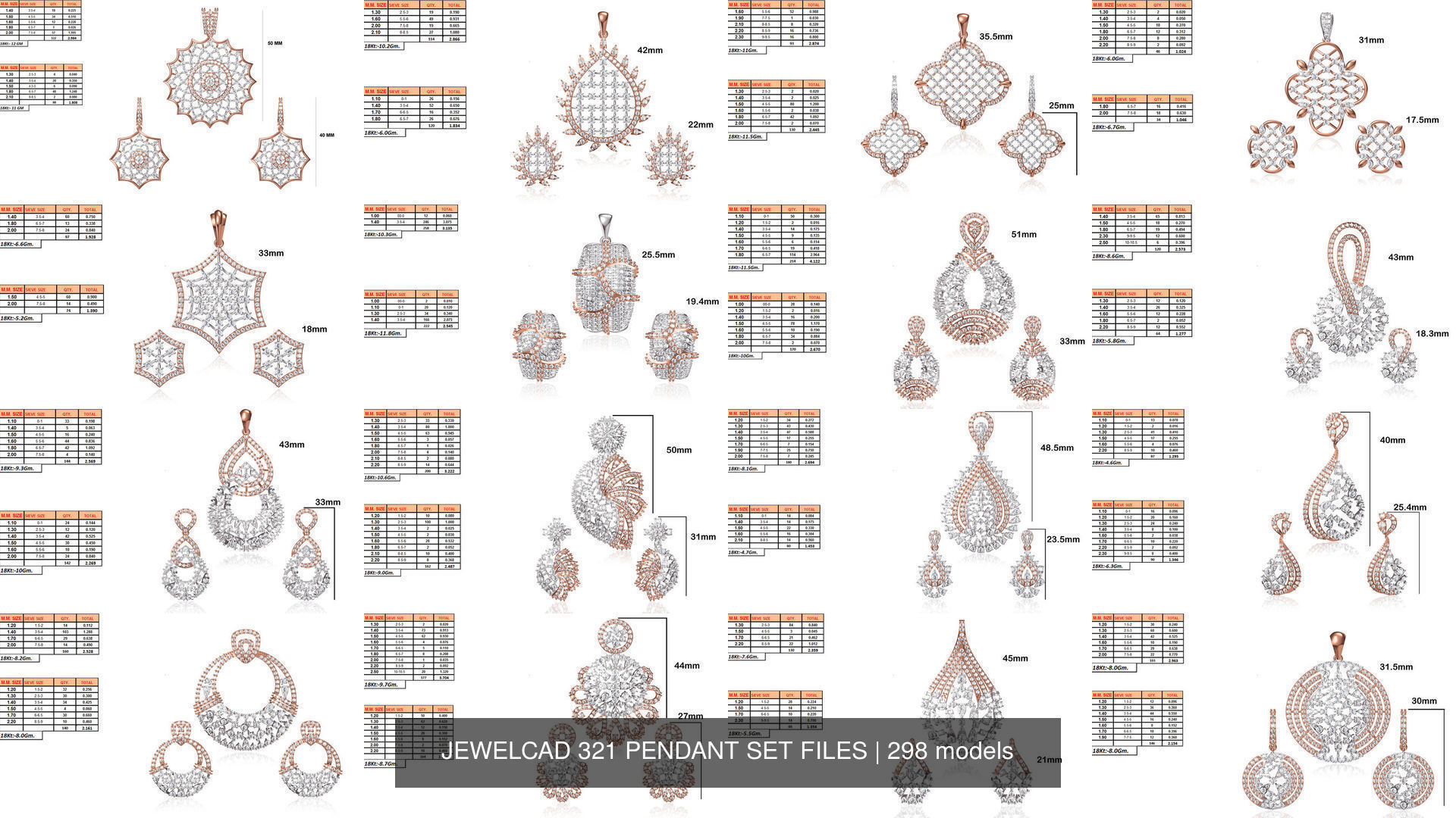 JEWELCAD 334 PENDANT SET FILES 3D Model Collection_36