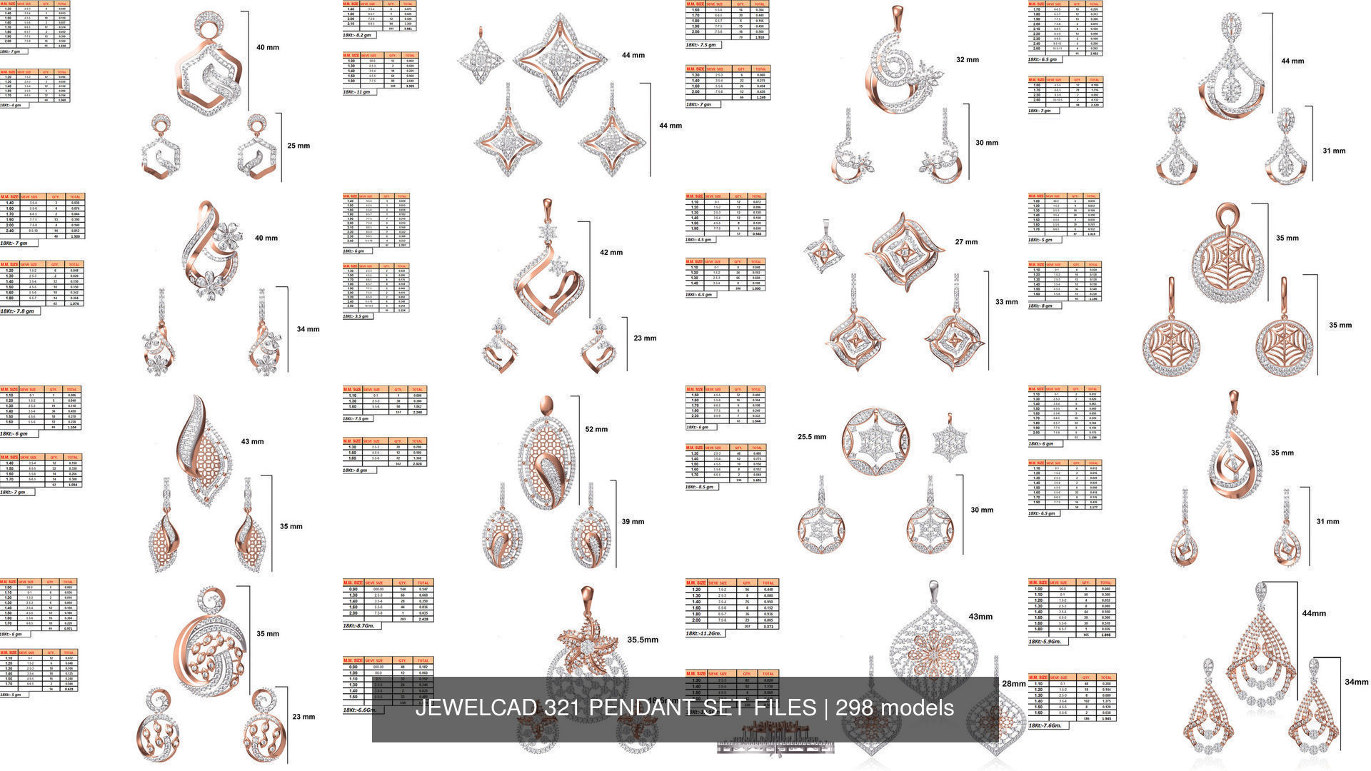 JEWELCAD 334 PENDANT SET FILES 3D Model Collection_33
