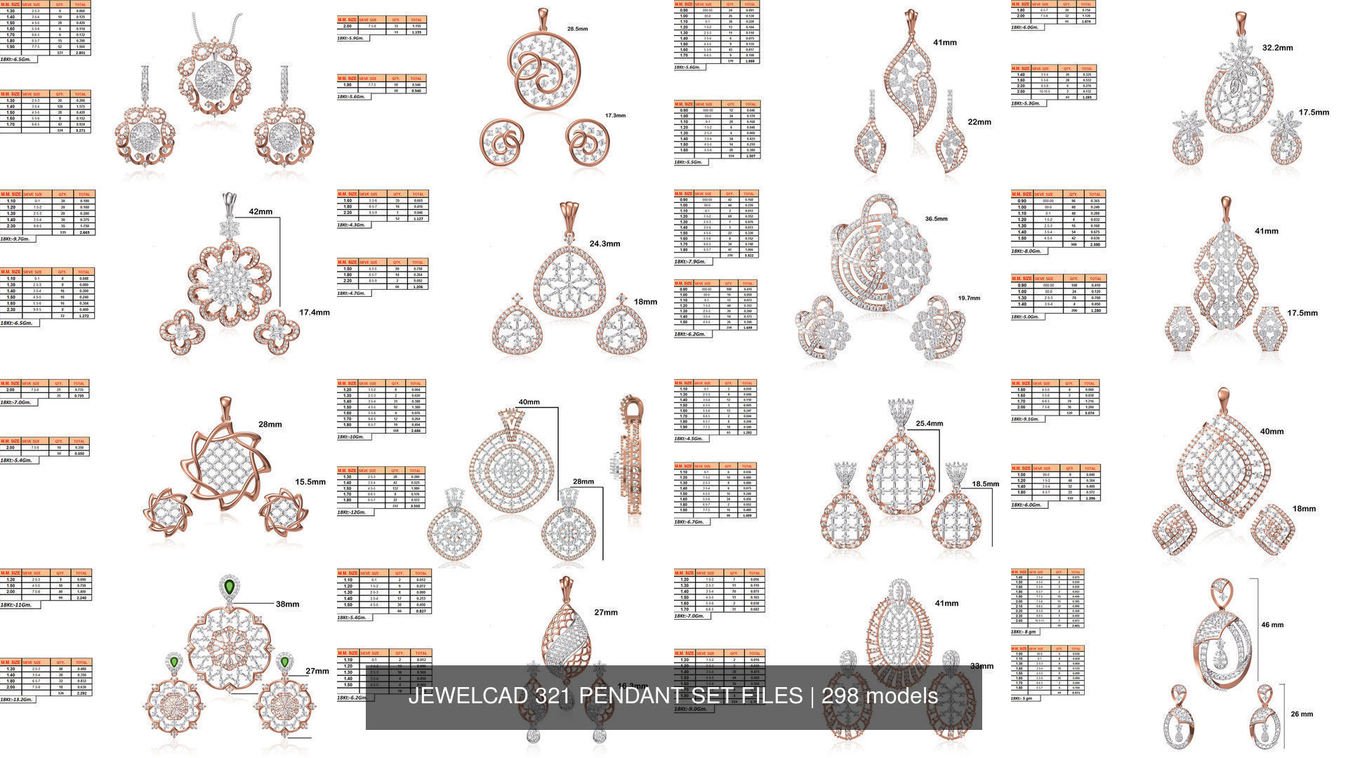 JEWELCAD 334 PENDANT SET FILES 3D Model Collection_30