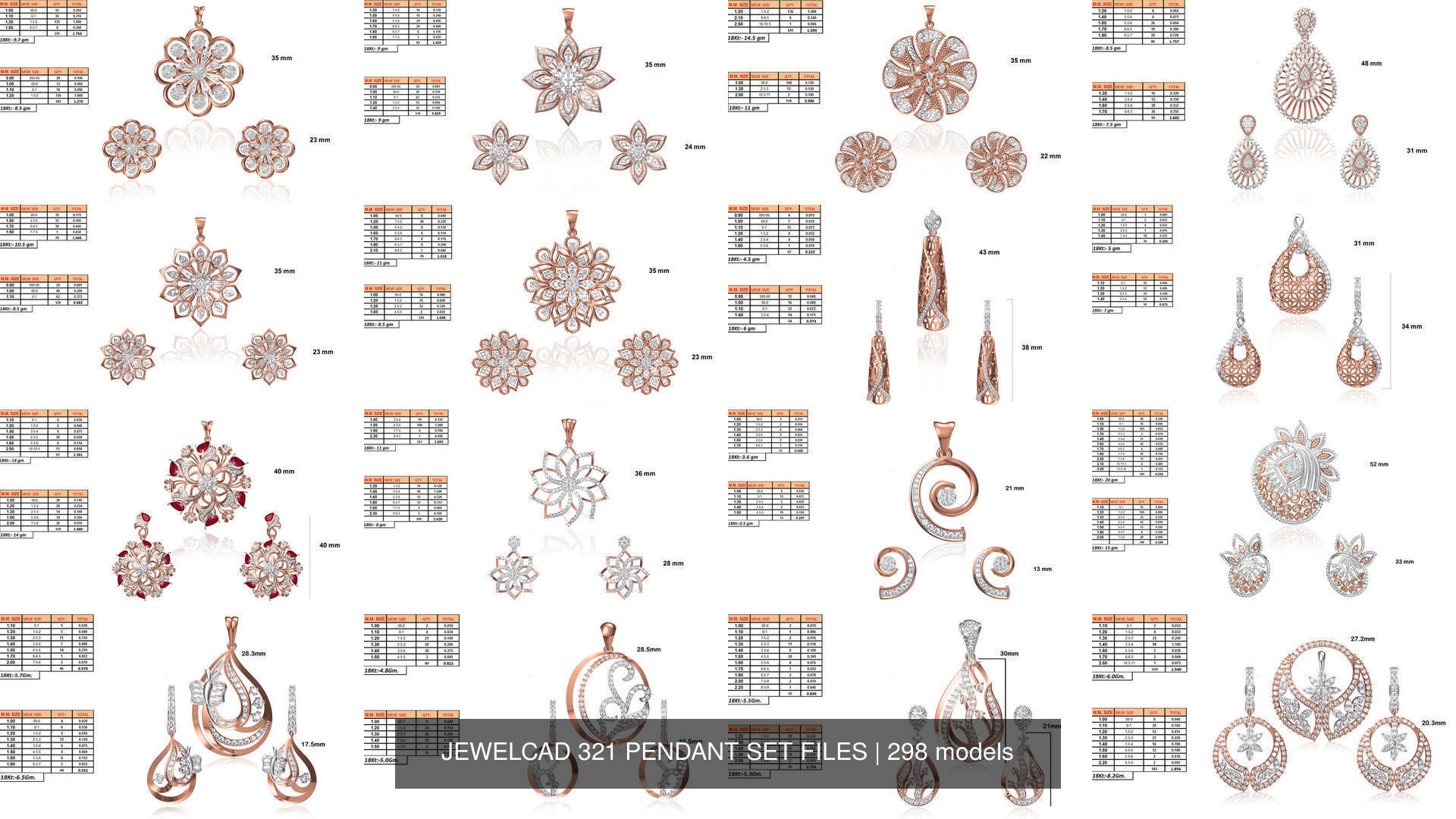 JEWELCAD 334 PENDANT SET FILES 3D Model Collection_16