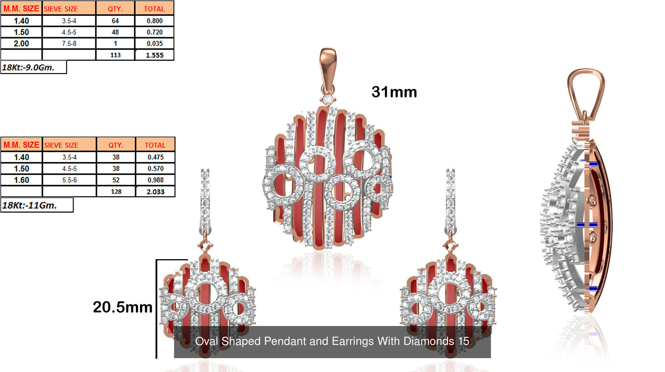 JEWELCAD 334 PENDANT SET FILES 3D Model Collection_137