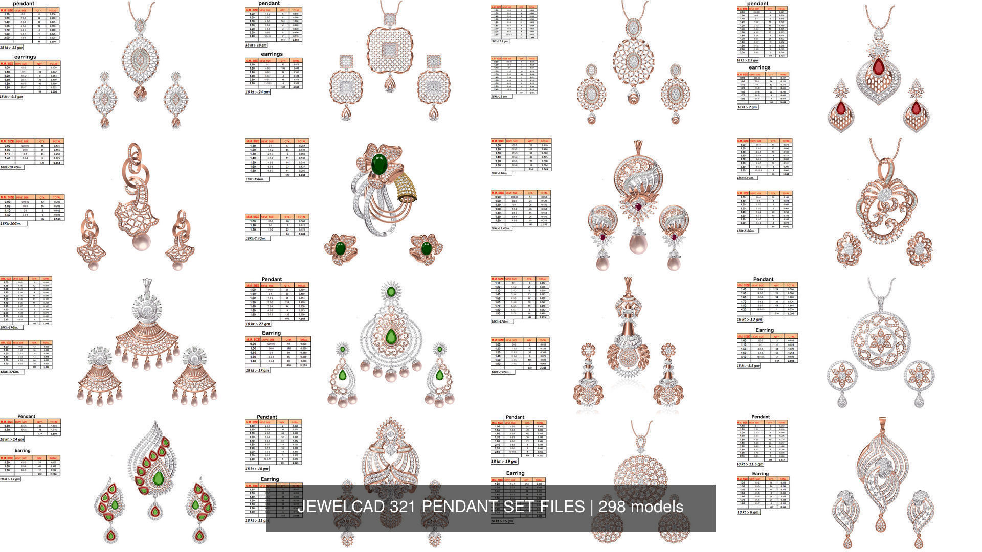 JEWELCAD 334 PENDANT SET FILES 3D Model Collection_52