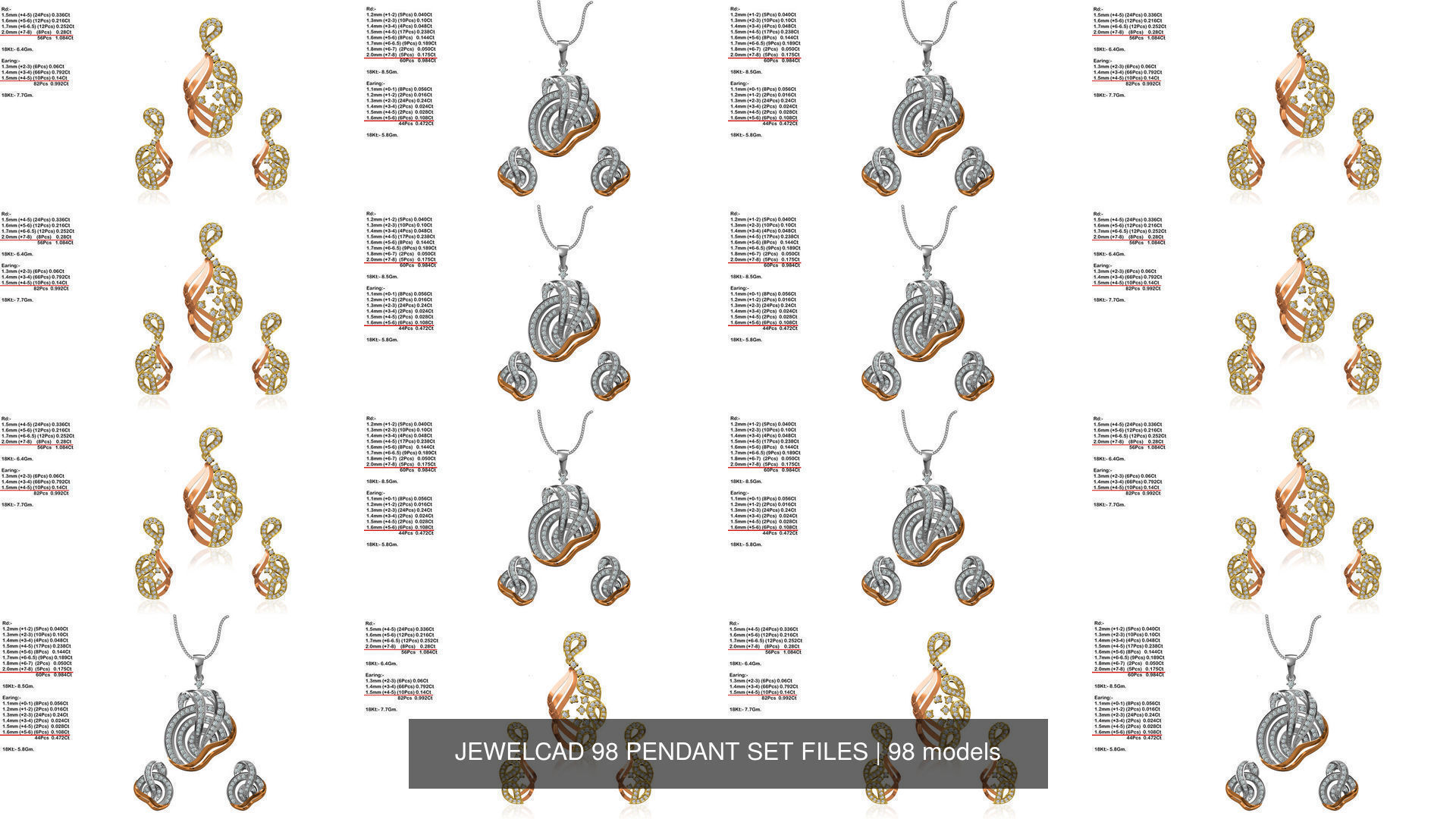 JEWELCAD 334 PENDANT SET FILES 3D Model Collection_38