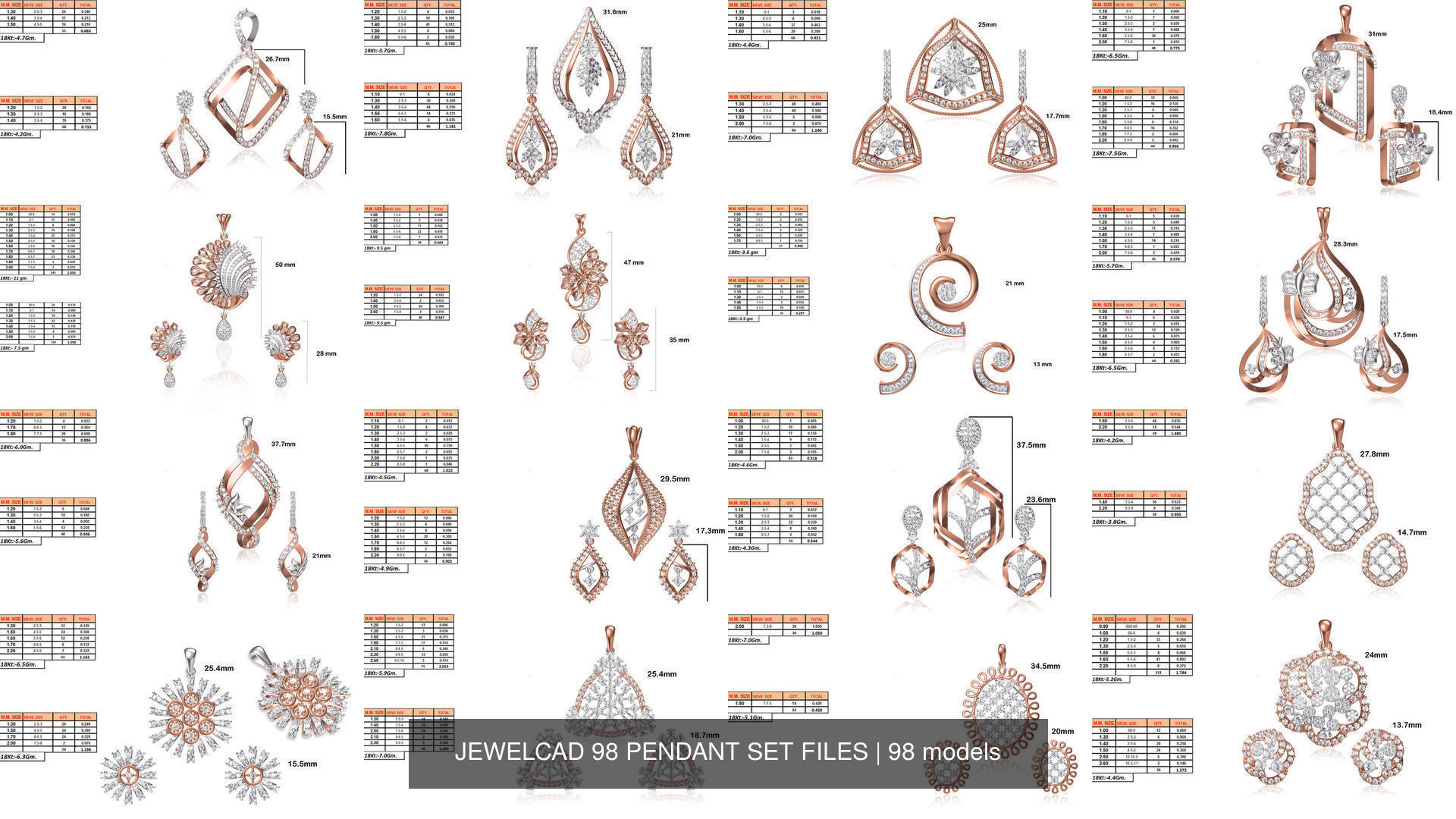 JEWELCAD 334 PENDANT SET FILES 3D Model Collection_22