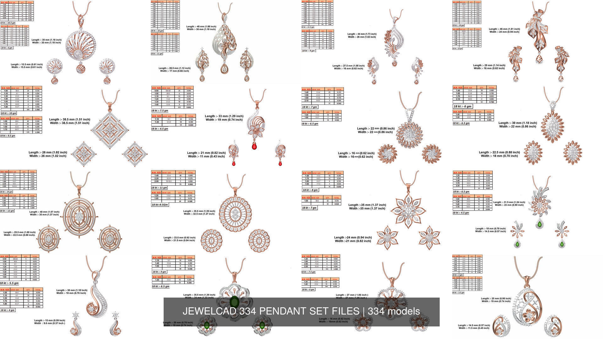 JEWELCAD 334 PENDANT SET FILES 3D Model Collection_45