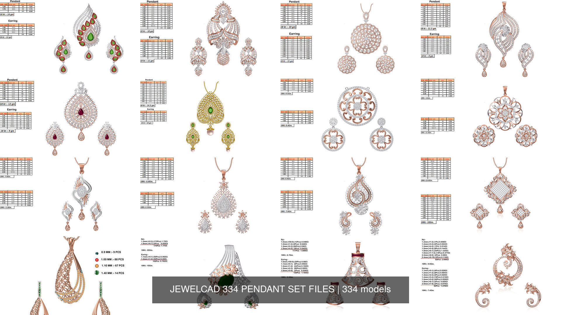 JEWELCAD 334 PENDANT SET FILES 3D Model Collection_62