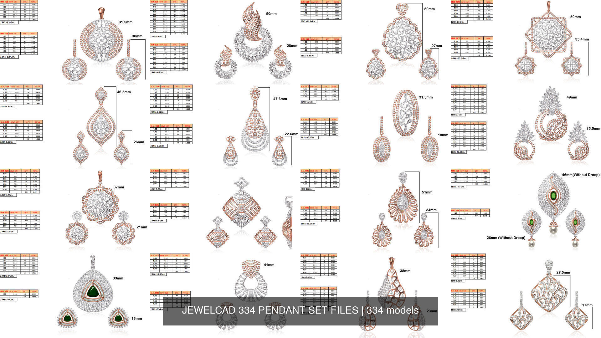 JEWELCAD 334 PENDANT SET FILES 3D Model Collection_40
