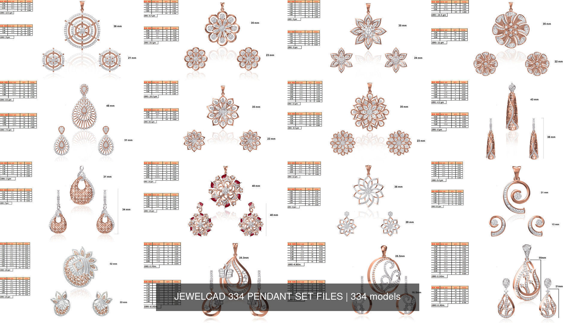 JEWELCAD 334 PENDANT SET FILES 3D Model Collection_17