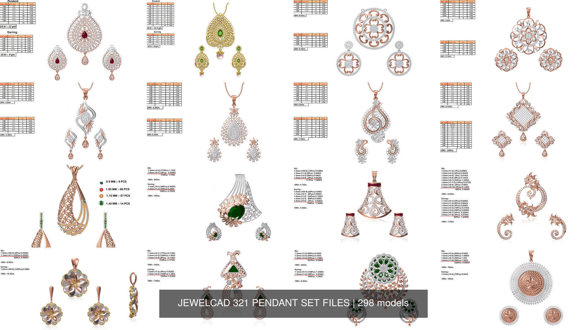 JEWELCAD 334 PENDANT SET FILES 3D Model Collection_55