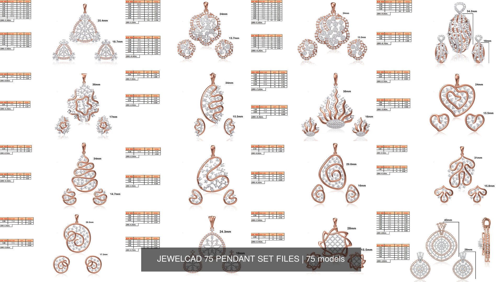 JEWELCAD 334 PENDANT SET FILES 3D Model Collection_14