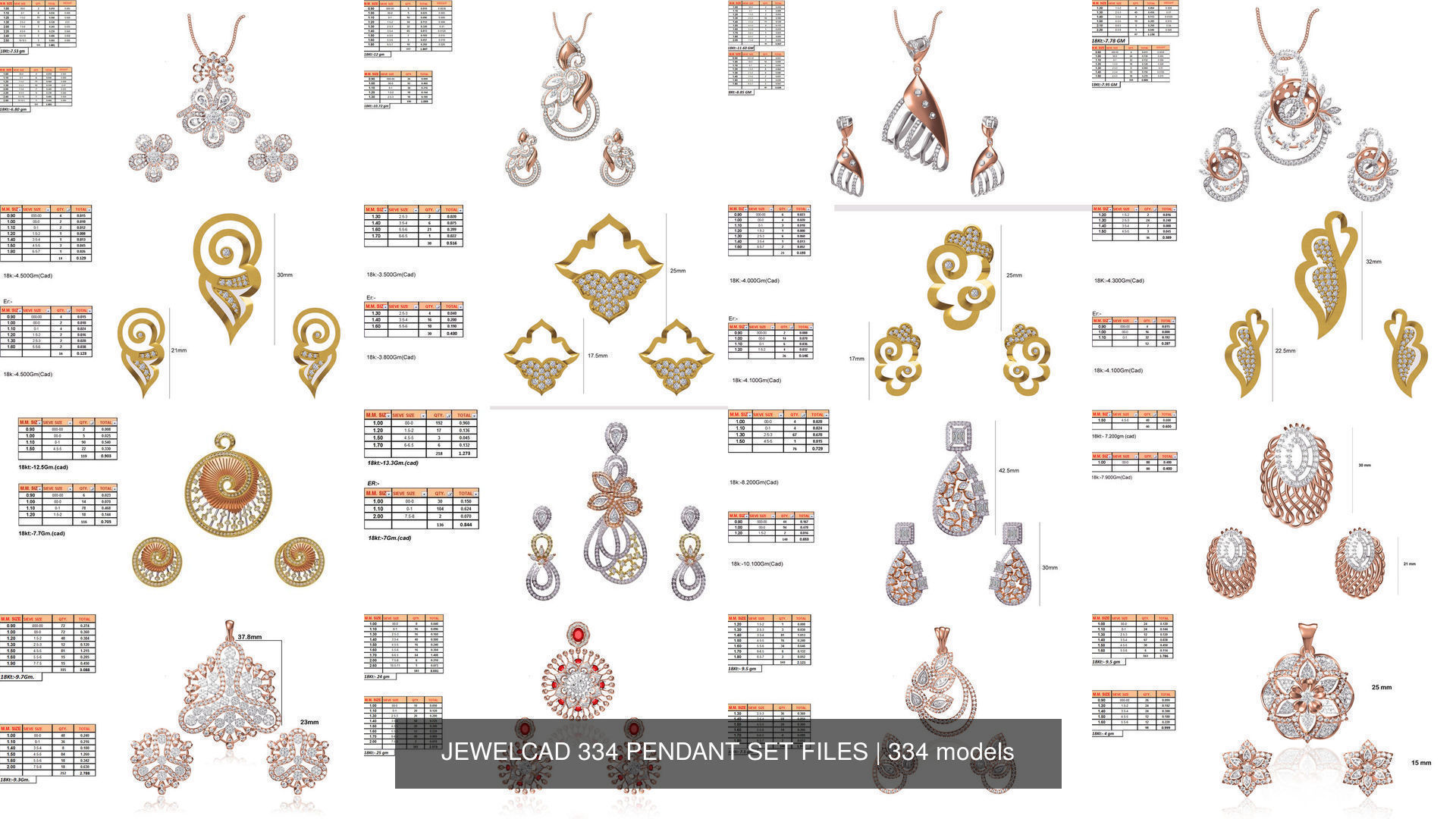 JEWELCAD 334 PENDANT SET FILES 3D Model Collection_5
