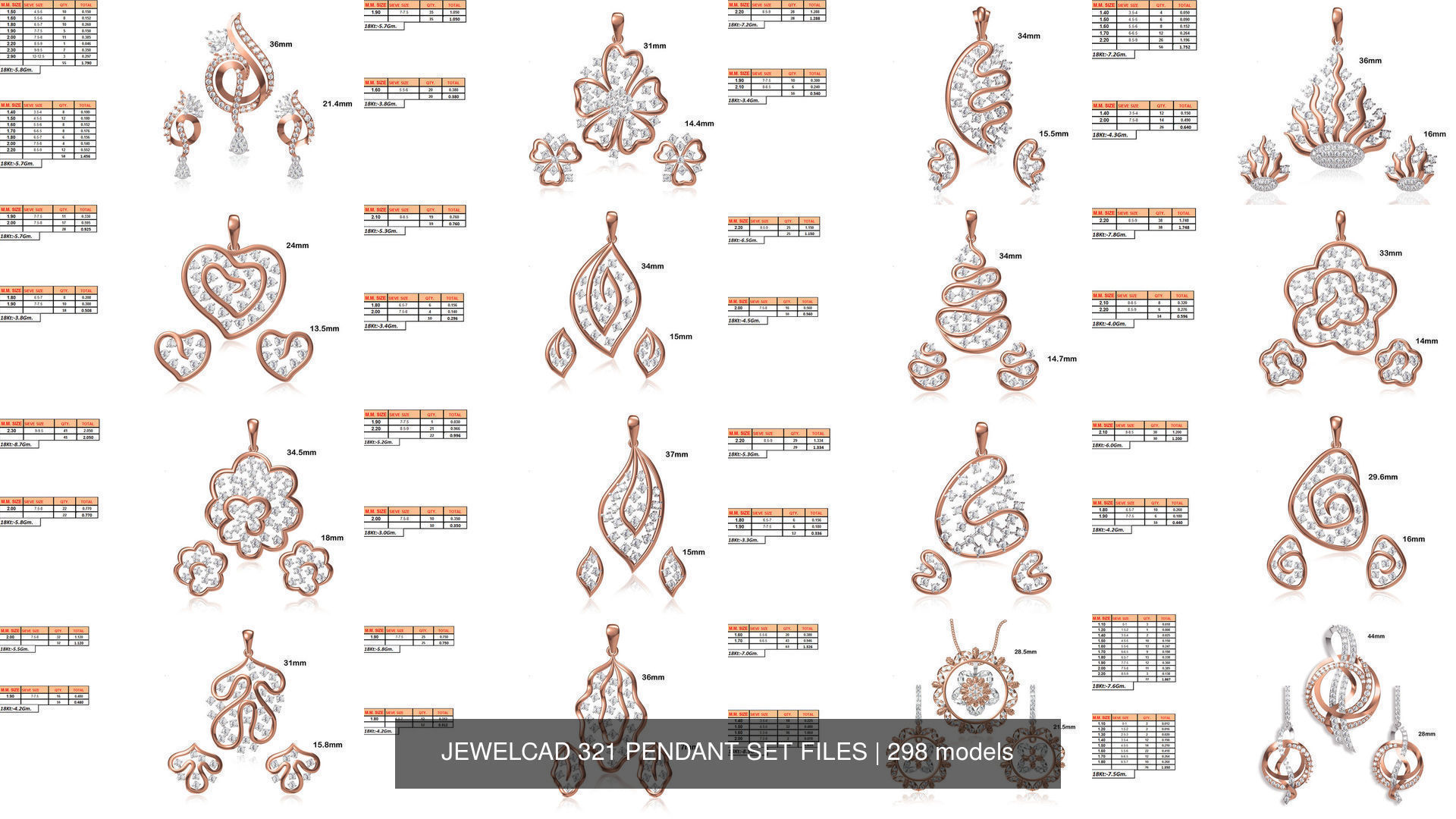 JEWELCAD 334 PENDANT SET FILES 3D Model Collection_27