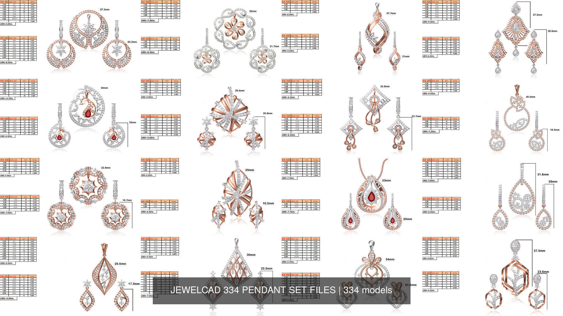 JEWELCAD 334 PENDANT SET FILES 3D Model Collection_21