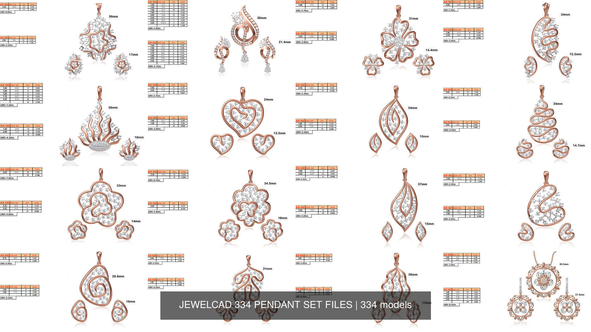 JEWELCAD 334 PENDANT SET FILES 3D Model Collection_28