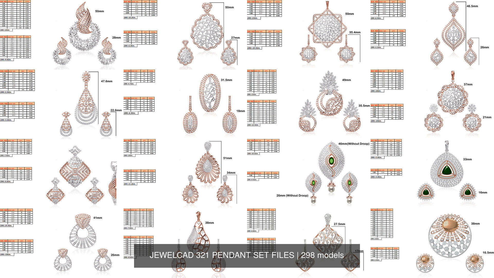 JEWELCAD 334 PENDANT SET FILES 3D Model Collection_39