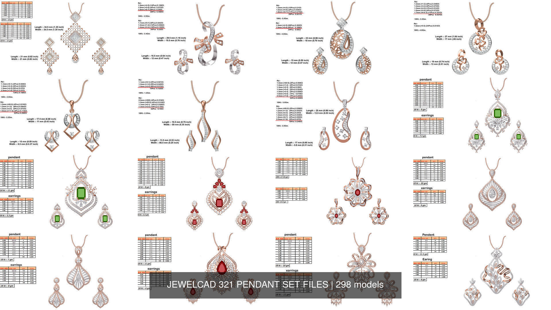 JEWELCAD 334 PENDANT SET FILES 3D Model Collection_49